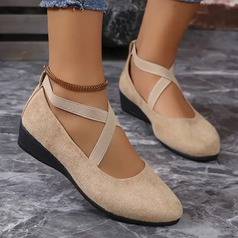 Women's Crisscross Strap Wedge Shoes