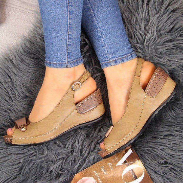 🔥Last Day Promotion 50% OFF - New Women's Comfortable Soft Sole High Heel Leather Sandals