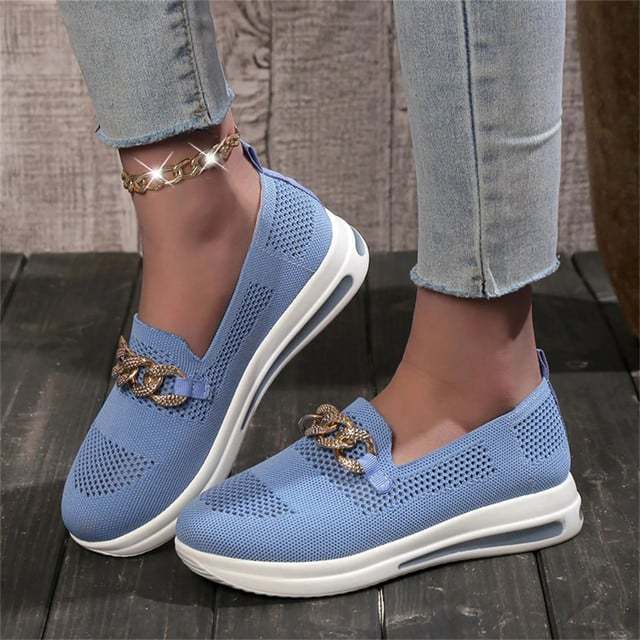 🔥Last Day 70% OFF -Women's Woven Breathable Casual Wedge Sneakers