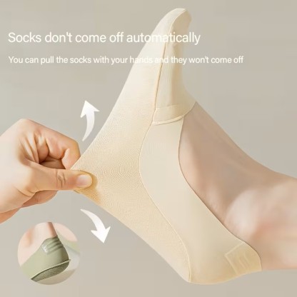 10 Pairs - Silicone Non-Slip Non-Fall Off with Ice Shallow Mouth Invisible Boat Socks