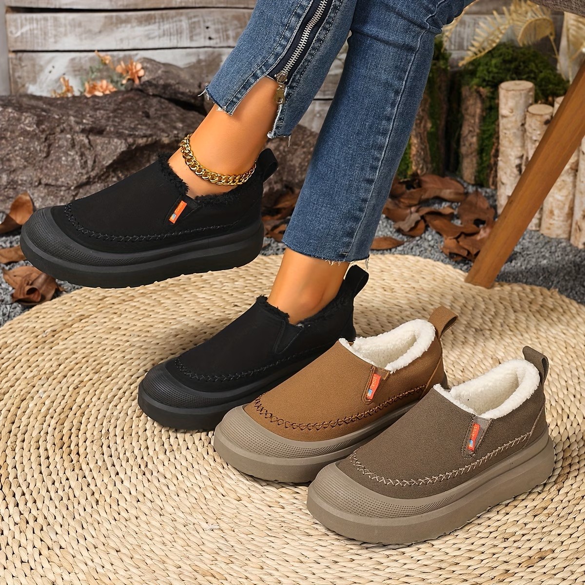 Comfortable Thick Sole Smooth Plush Upper Elegant Shoes  ( BUY 2 FREE SHIPPING )
