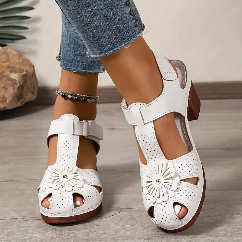 Engraved Comfortable Chunky Heel Sandals ( BUY 2 FREE SHIPPING )