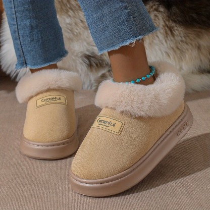 [ Warm Stylish Shoes ] Warm Stylish Plush-Trimmed Shoes  ( BUY 2 FREE SHIPPING )