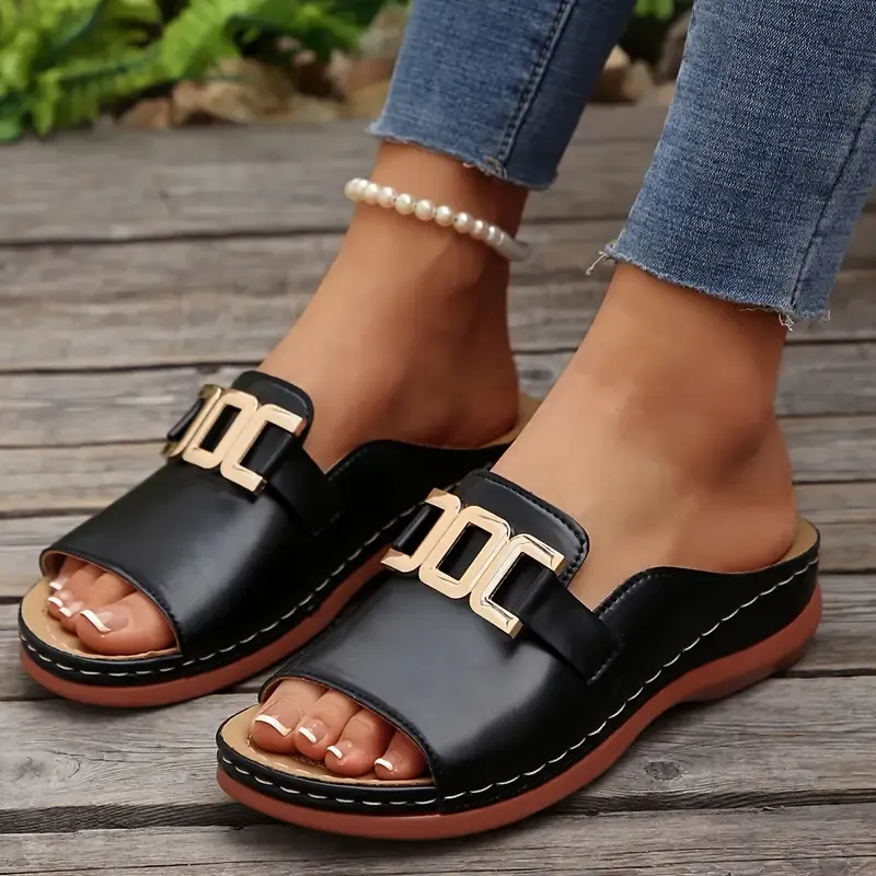 Women's Comfortable Slip-On Wedge Sandals