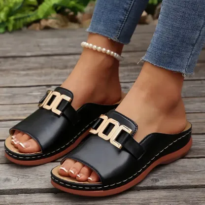 Women's Comfortable Slip-On Wedge Sandals