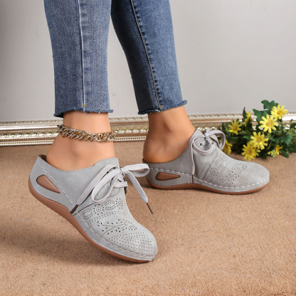 🔥Last Day Promotion 50% OFF - New Women's Sculpted Wedge Heel Thick Leather Shoes