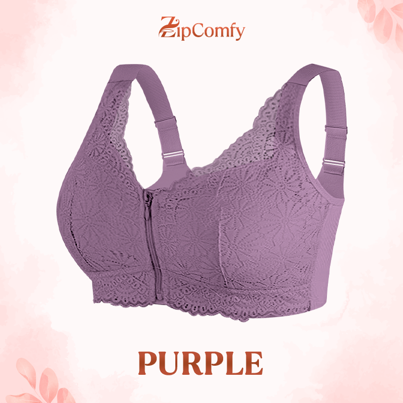 BUY ONE GET ONE FREE 🔥 ZipComfy - Comfy & Feminine Front Zipper Bra