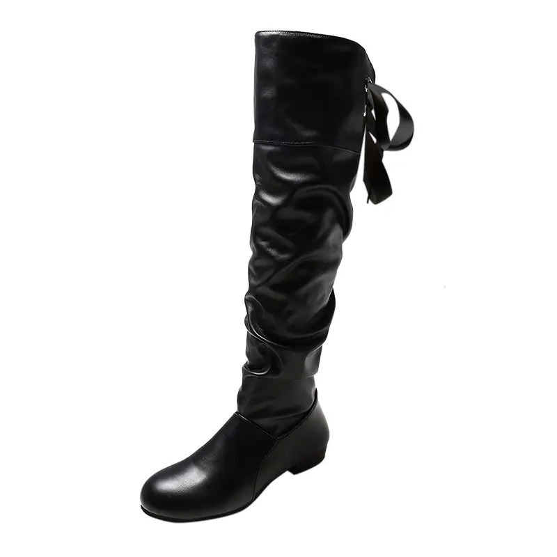 NEW ARRIVAL 50% OFF - Pleated Lace-up Low-heeled Boots
