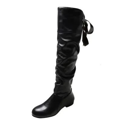 NEW ARRIVAL 50% OFF - Pleated Lace-up Low-heeled Boots