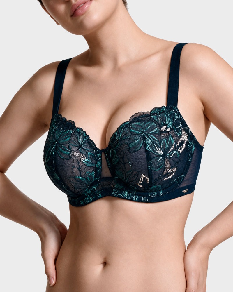 Pay 1 Get 3 - Floral Lace Plus Size Unlined Minimizer Bra