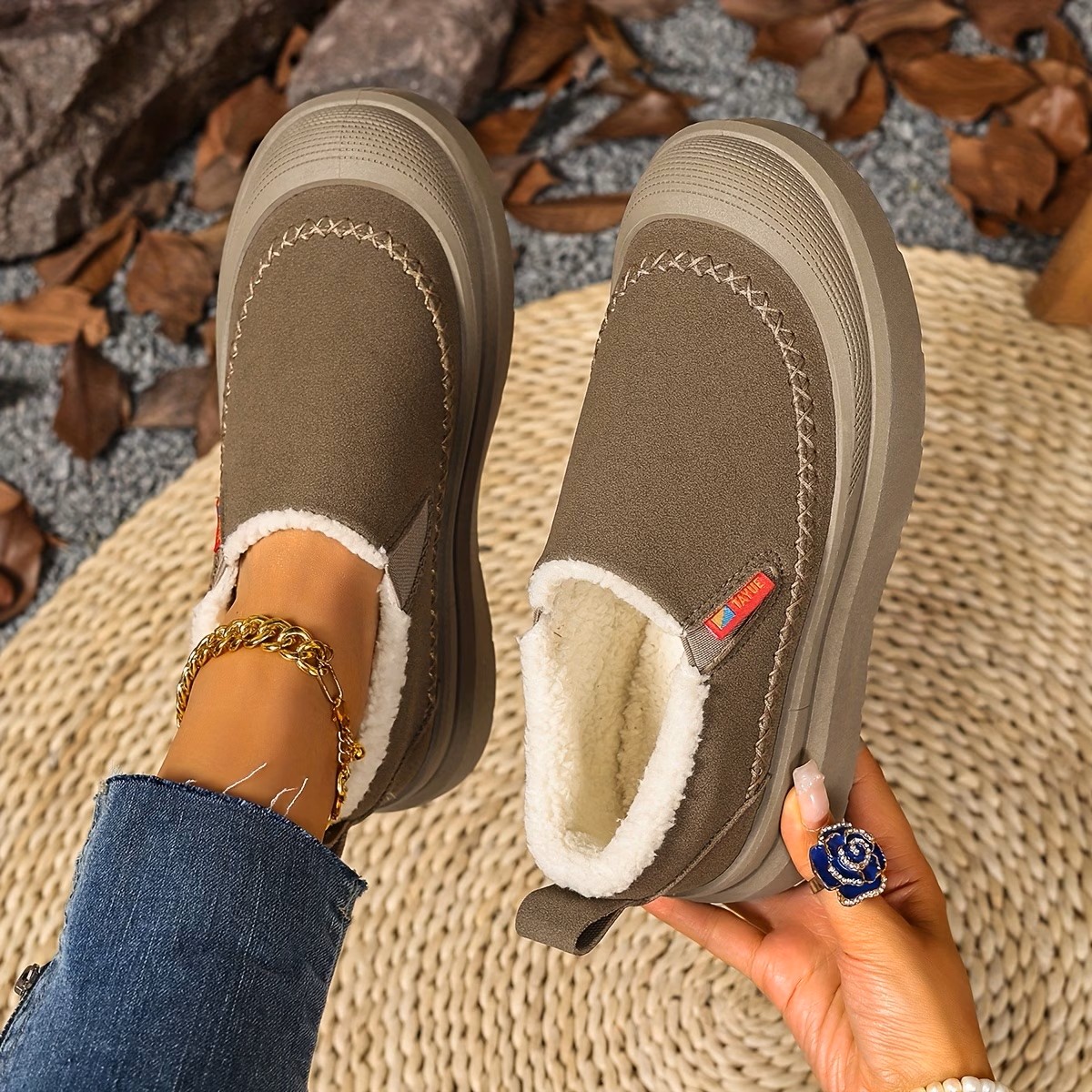 Comfortable Thick Sole Smooth Plush Upper Elegant Shoes  ( BUY 2 FREE SHIPPING )