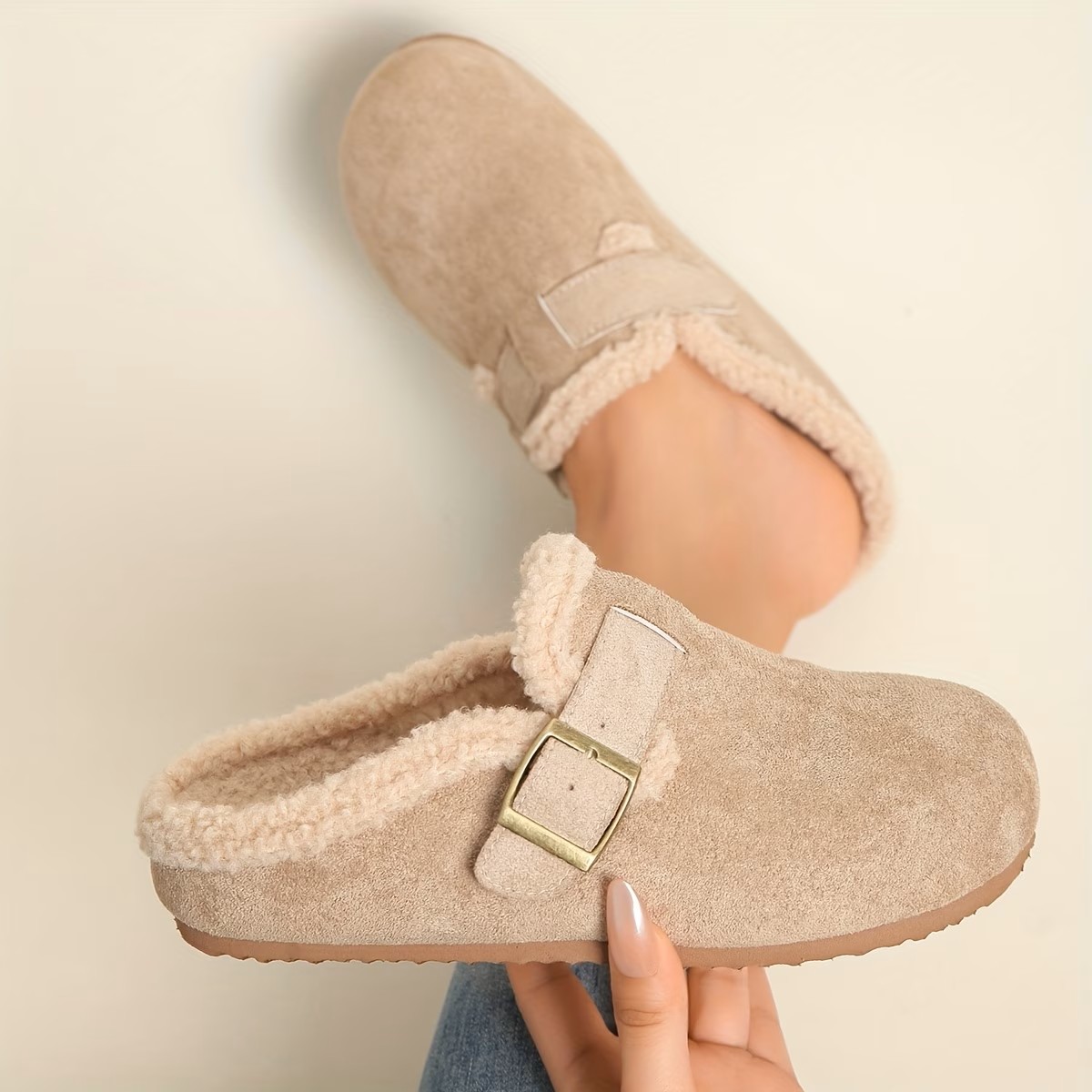 Versatile Fleece-Lined Warm Mule Shoes ( BUY 2 FREE SHIPPING )