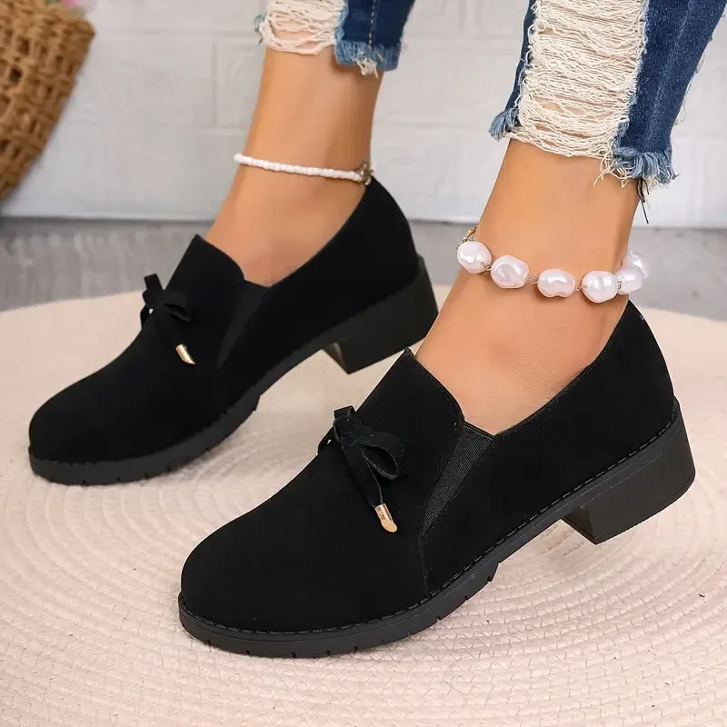 🔥Prime day 60% OFF -Womens Retro Bowknot Flat Shoes
