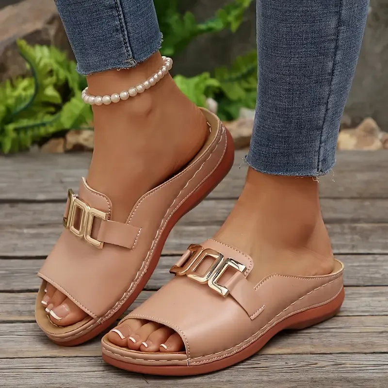 Women's Comfortable Slip-On Wedge Sandals