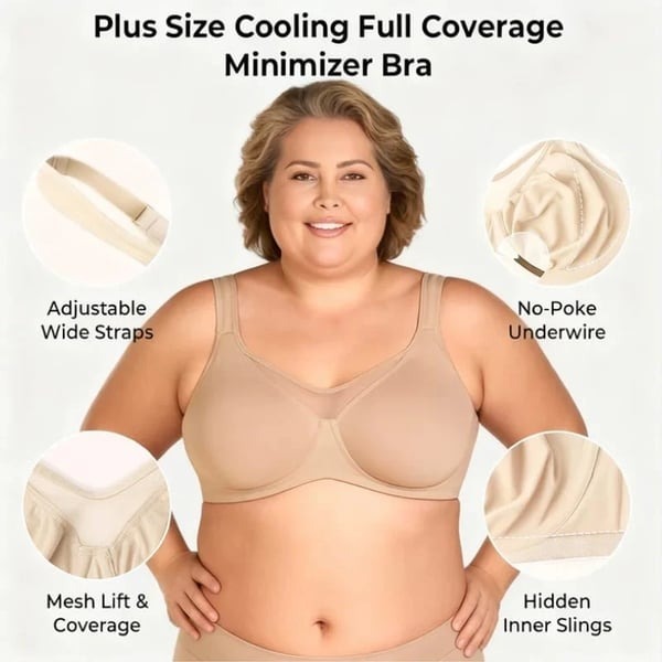 Pay 1 Get 3 - Elegant Sheer Full Coverage Minimizer Bra