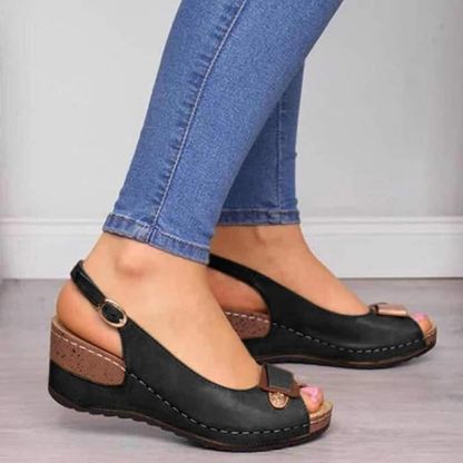 🔥Last Day Promotion 50% OFF - New Women's Comfortable Soft Sole High Heel Leather Sandals