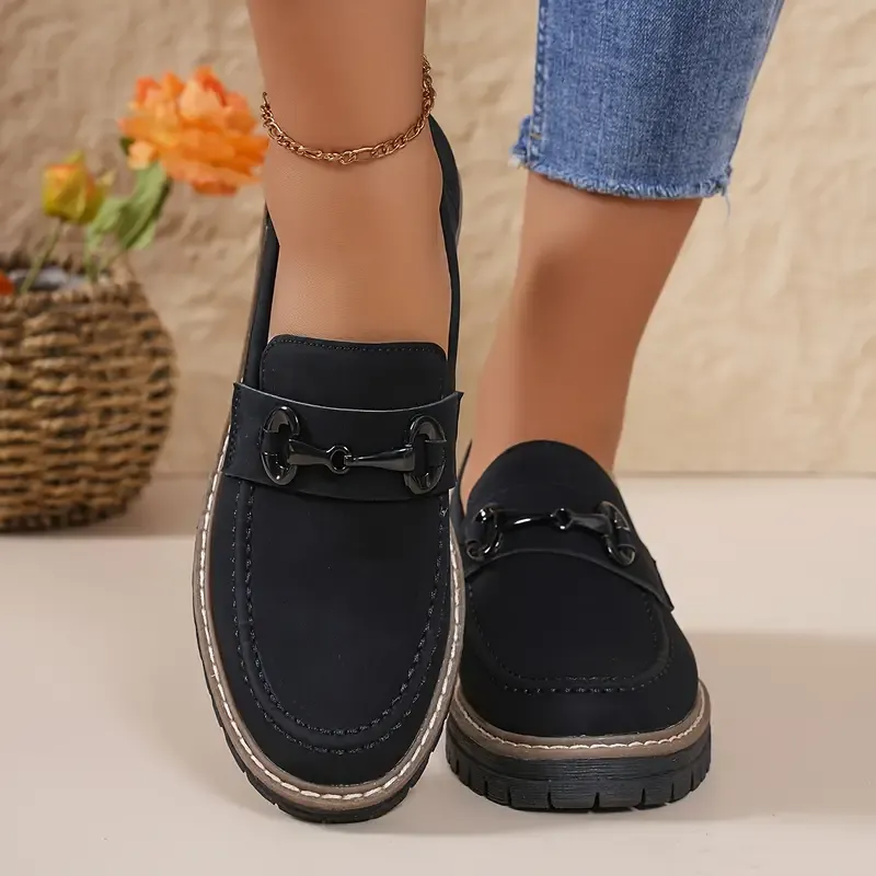 Stylish Comfort Loafers - Soft, Breathable, Round-Toe Design