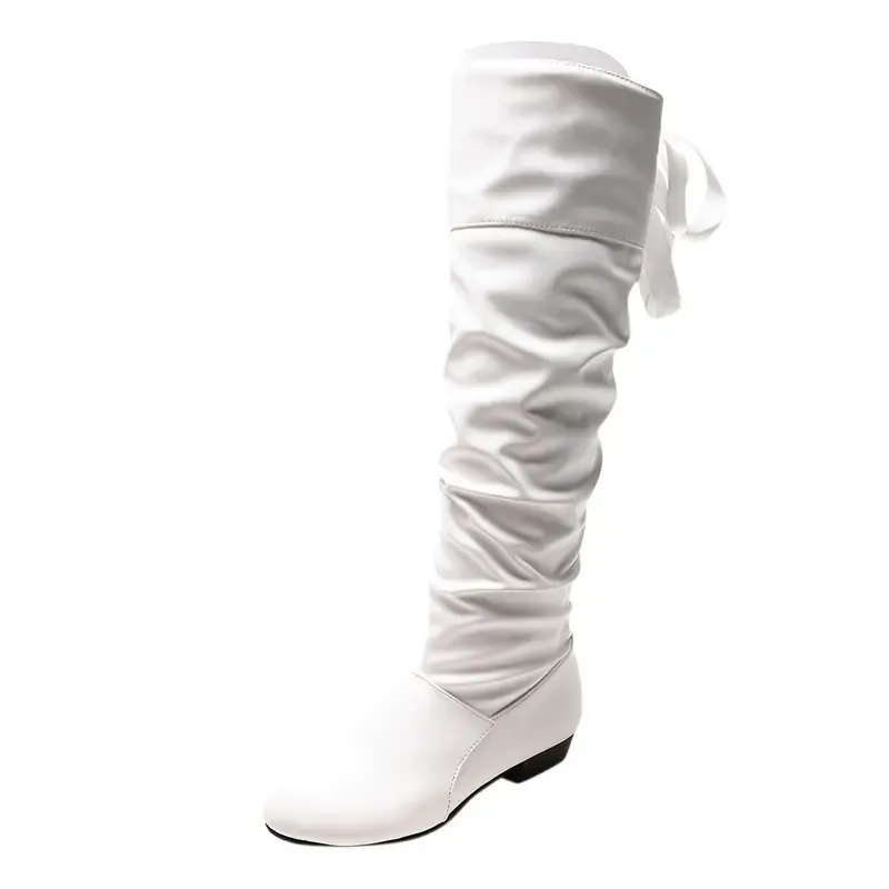 NEW ARRIVAL 50% OFF - Pleated Lace-up Low-heeled Boots