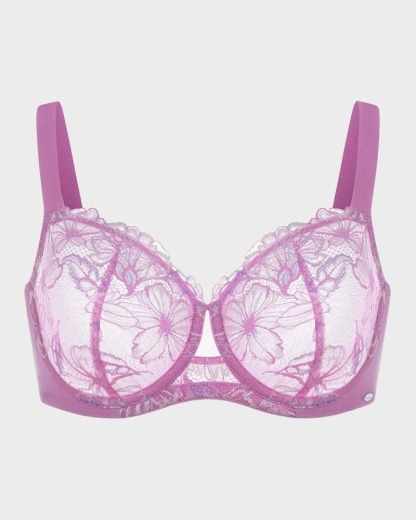 Pay 1 Get 3 - Floral Lace Plus Size Unlined Minimizer Bra