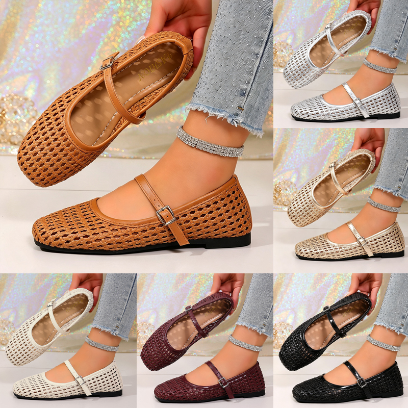 Woven soft-soled Mary Janes ( BUY 2 FREE SHIPPING )