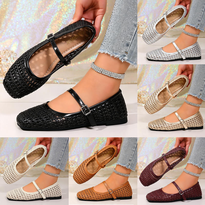 Woven soft-soled Mary Janes ( BUY 2 FREE SHIPPING )