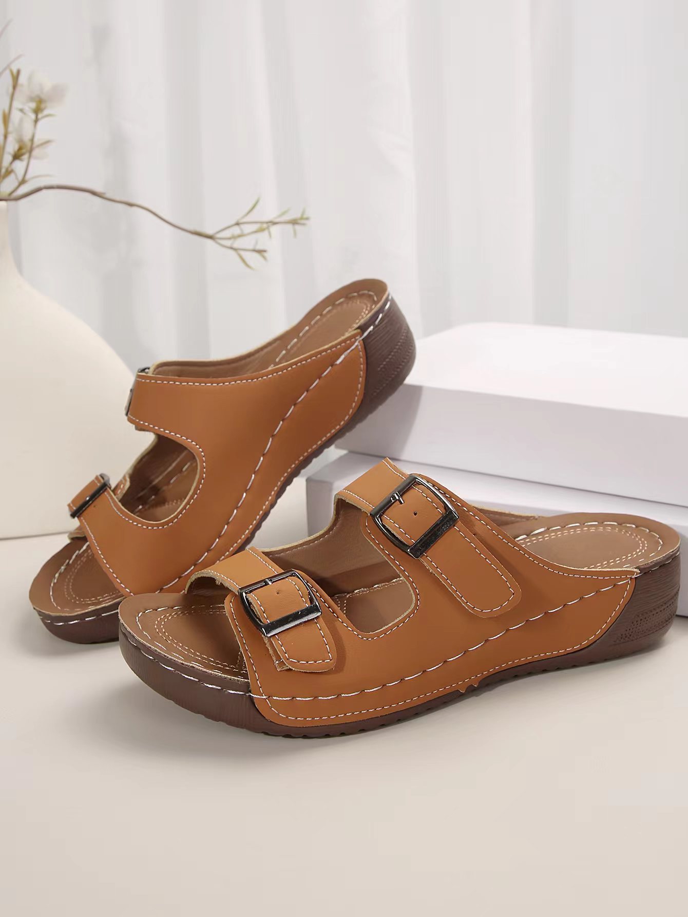 🔥Last Day 60% OFF - Casual belt buckle comfortable sandals