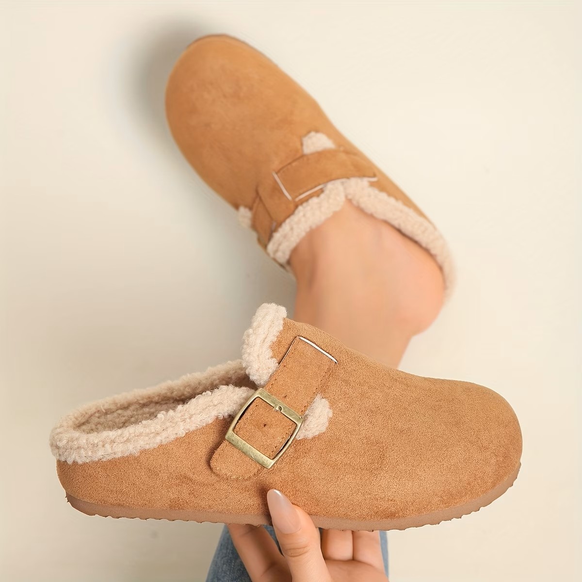 Versatile Fleece-Lined Warm Mule Shoes ( BUY 2 FREE SHIPPING )