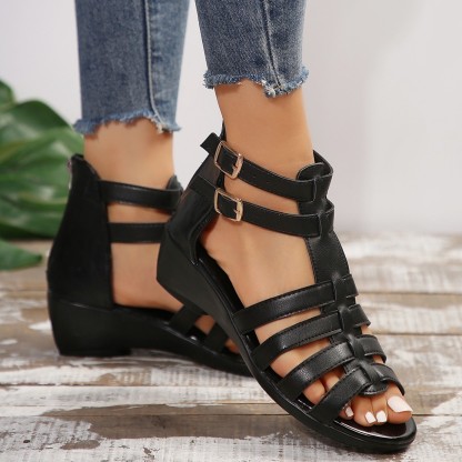 🔥Last Day 60% OFF - Women's Adjustable Zipper Casual Comfortable Sandals