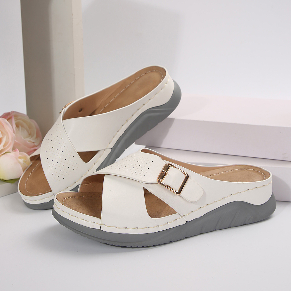 🔥Last Day 60% OFF - leather comfortable slippers