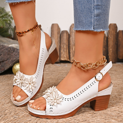 🔥Last Day 70% OFF - Women's Flower High Heel Sandals