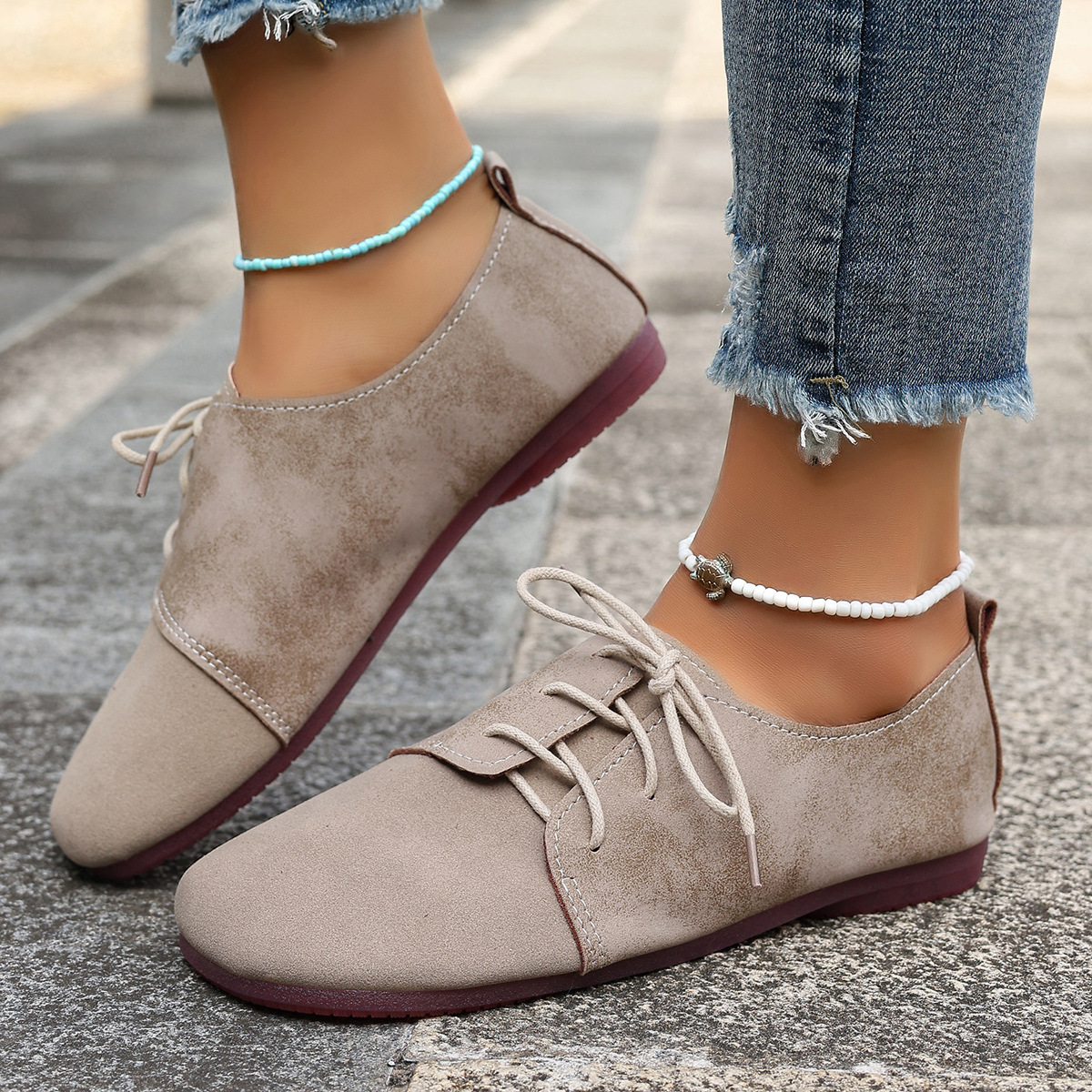 🔥Last Day 60% OFF - Retro Style Flat Casual Versatile Women's Leather Shoes