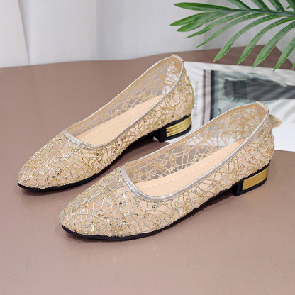 🔥Last Day 70% OFF - Women's Hollow Mesh Fashionable Casual Flat-soled Loafers