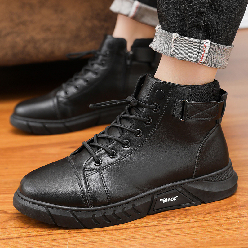 Men’s Genuine Leather Fleece-Lined Orthopaedic Boots