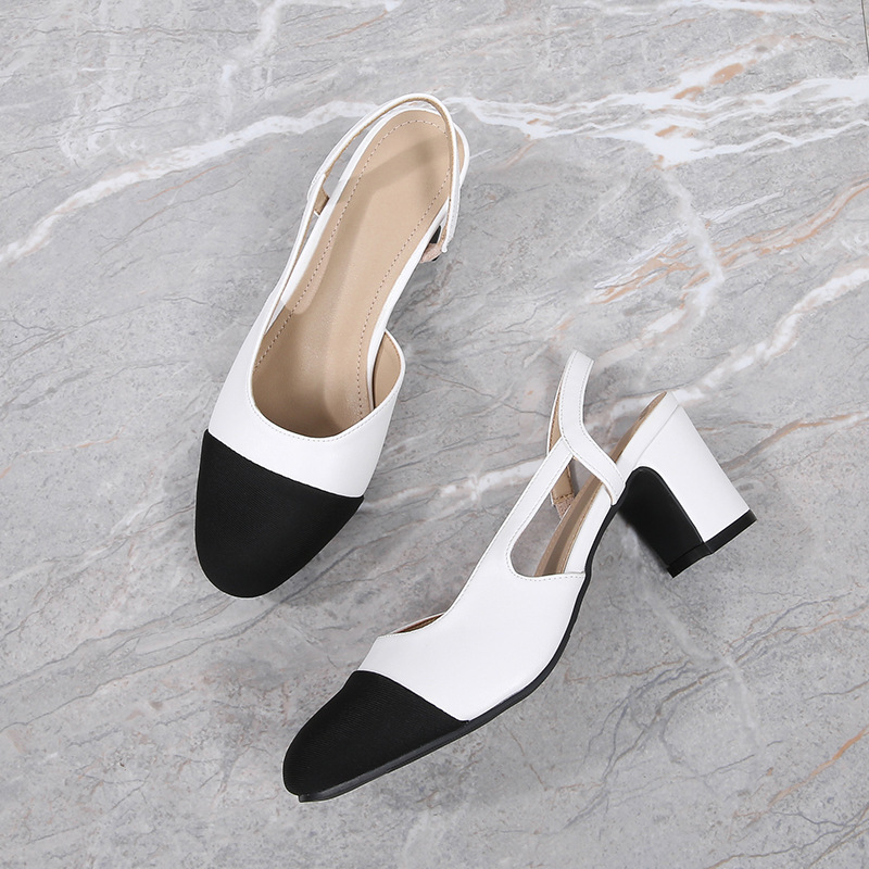 🔥Last Day 60% OFF - Women's Mid-heel/High-heeled Open-toe Color-blocked Sandals