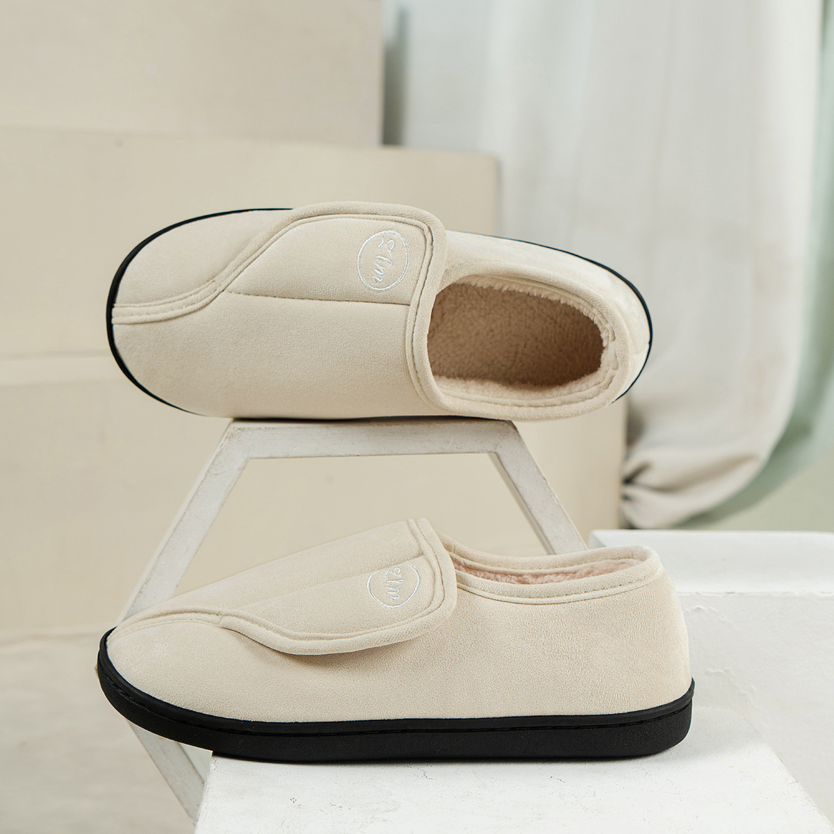 Thickened Velvet Velcro Soft Sole Comfortable Short Boots