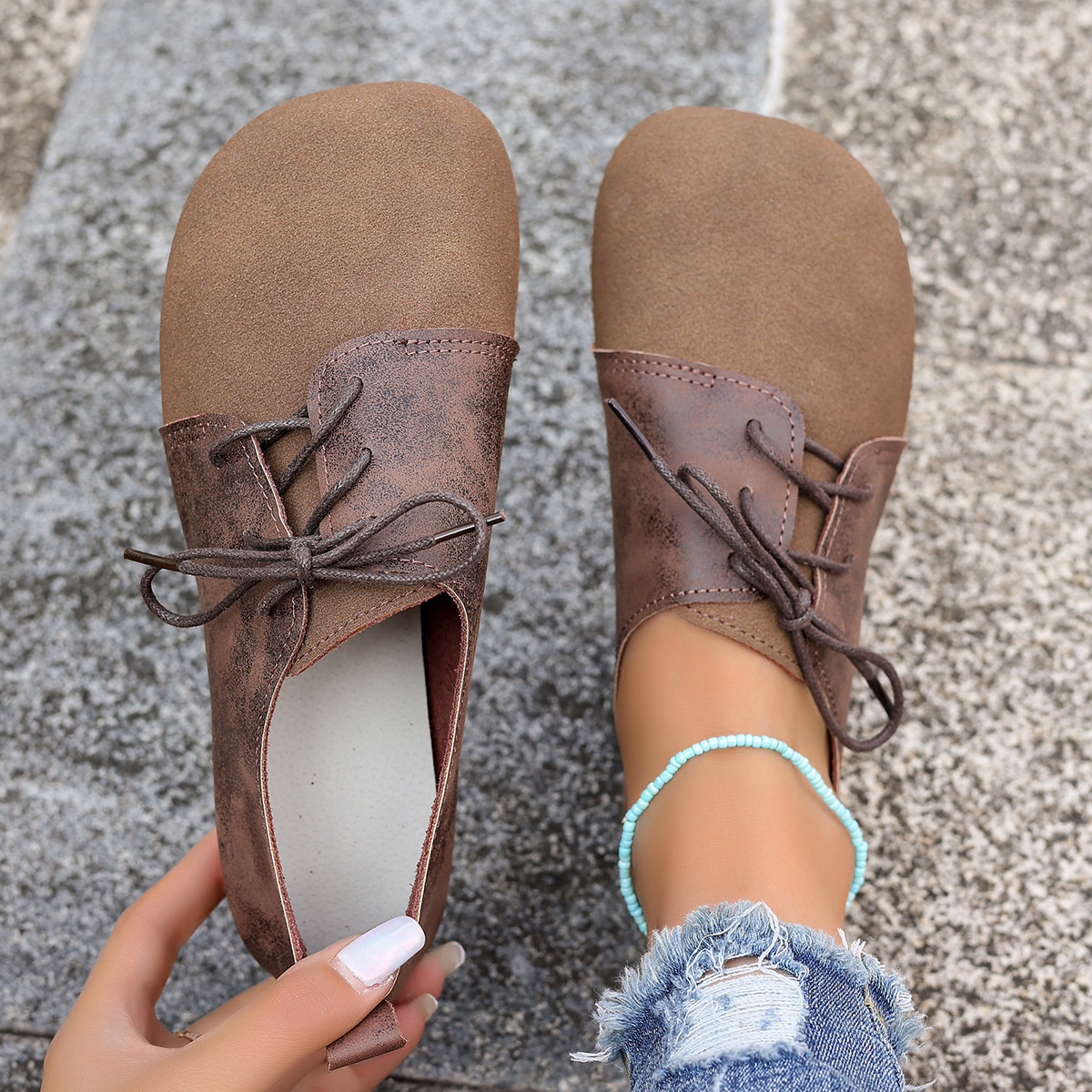 🔥Last Day 60% OFF - Retro Style Flat Casual Versatile Women's Leather Shoes