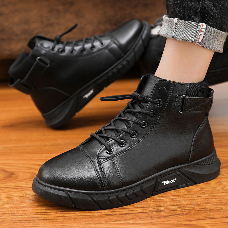 Men’s Genuine Leather Fleece-Lined Orthopaedic Boots