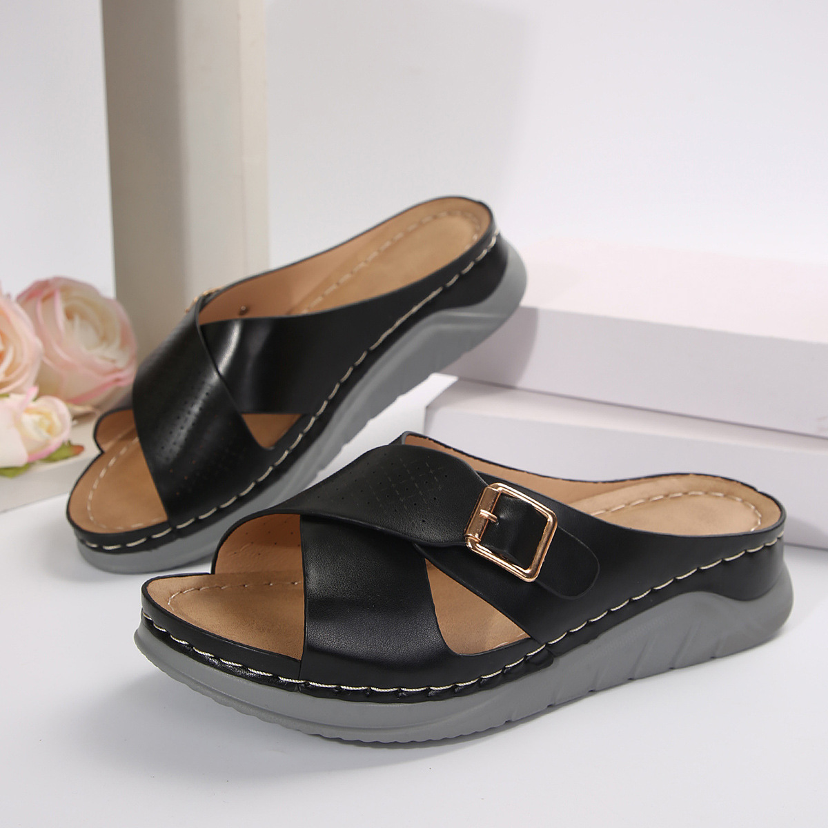 🔥Last Day 60% OFF - leather comfortable slippers