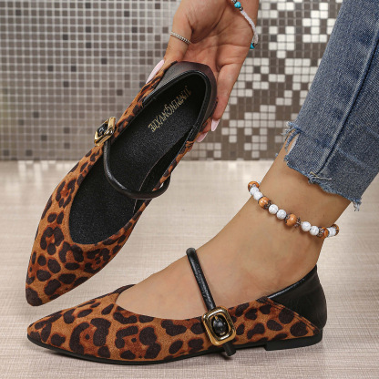 🔥Last Day 60% OFF - Women's Comfortable Leopard Mary Jane Shoes