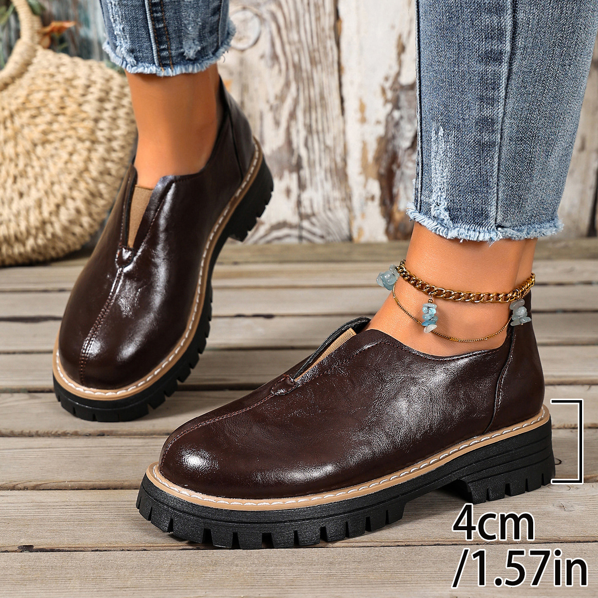 🔥Last Day 60% OFF -Women's Wedge Plus-size Leather Shoes