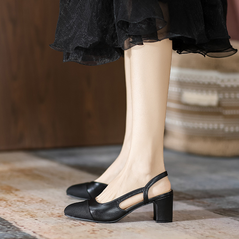 🔥Last Day 60% OFF - Women's Mid-heel/High-heeled Open-toe Color-blocked Sandals