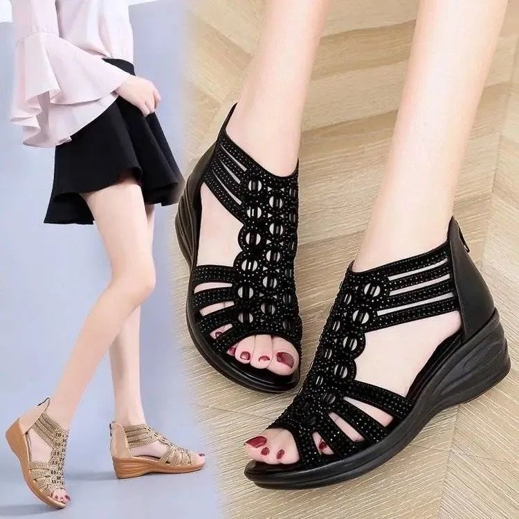 Comfortable Arch Support Flat Hige Heel Sandals