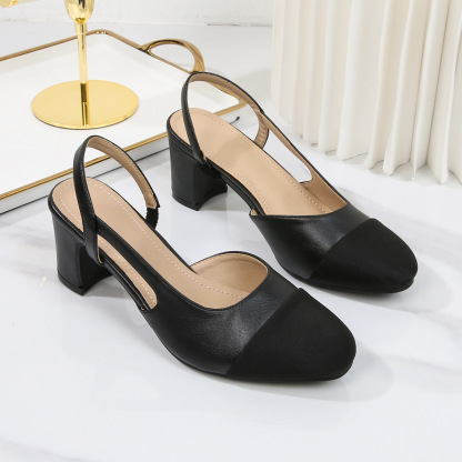 🔥Last Day 60% OFF - Women's Mid-heel/High-heeled Open-toe Color-blocked Sandals