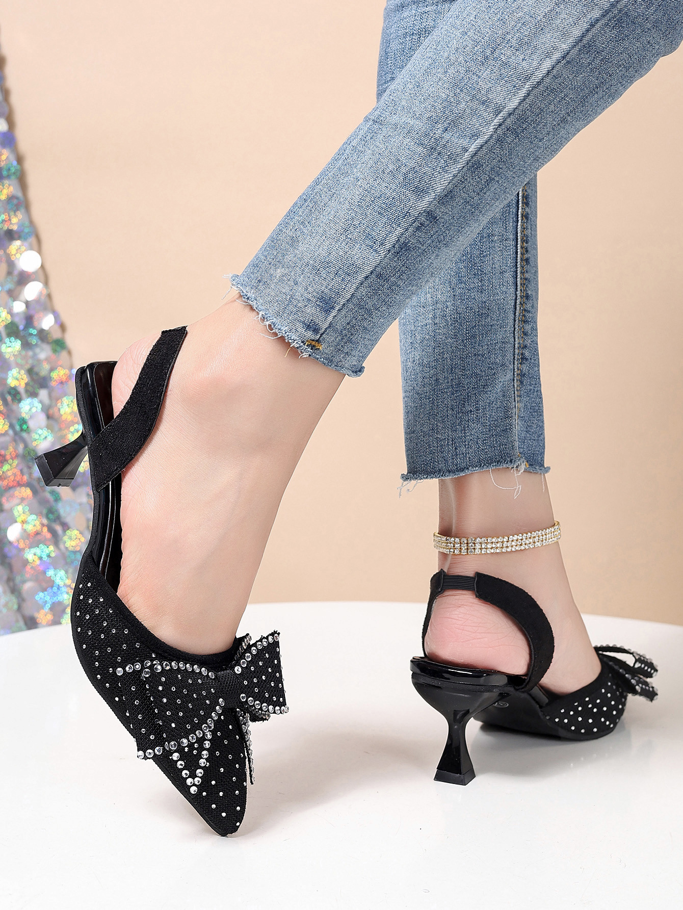 🔥Early Christmas Sale 70% OFF - Women's Elegant Rhinestone High Heels