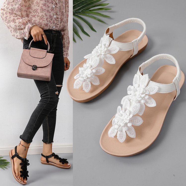 🔥Last Day 60% OFF - Bohemian floral flat sandals