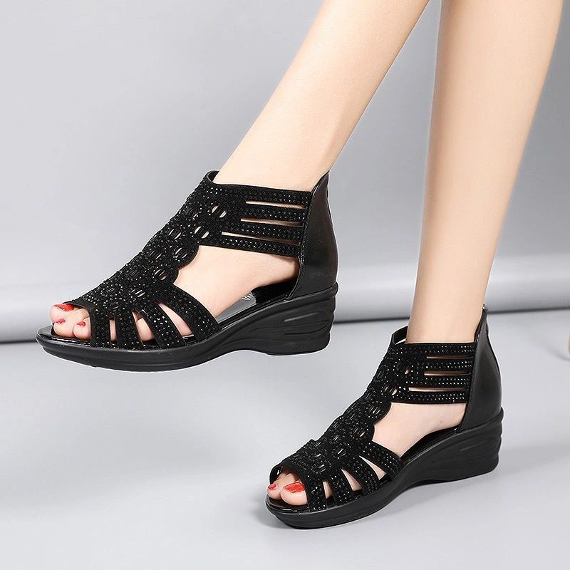 Comfortable Arch Support Flat Hige Heel Sandals