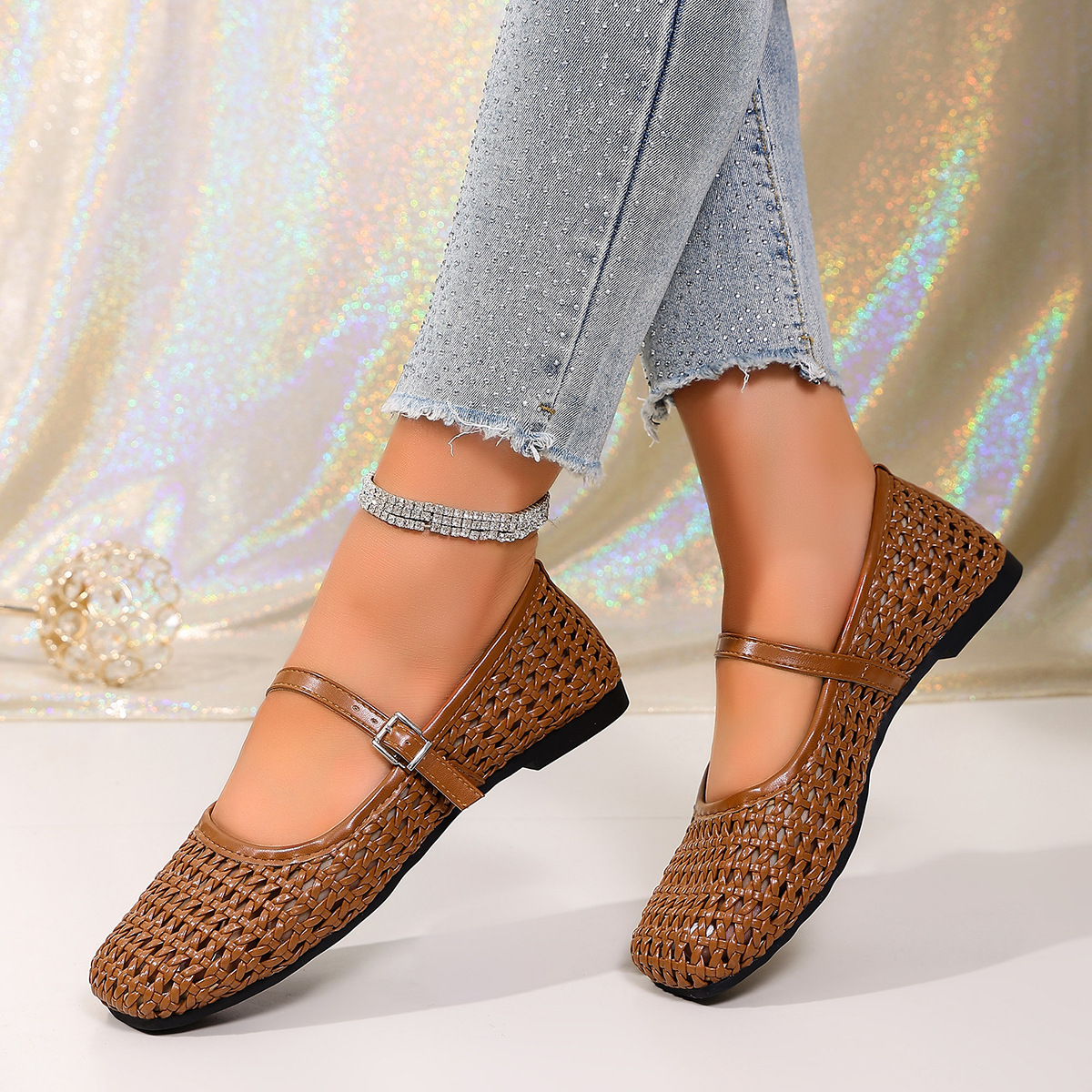 Woven soft-soled Mary Janes ( BUY 2 FREE SHIPPING )