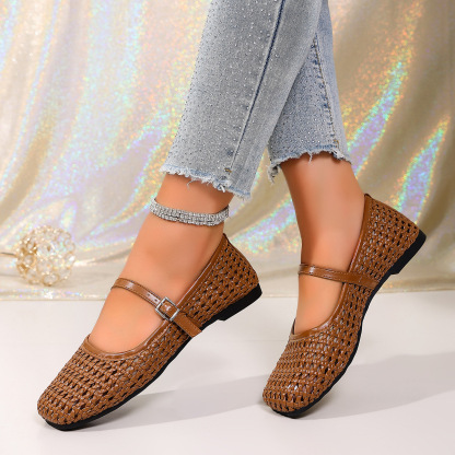 Woven soft-soled Mary Janes ( BUY 2 FREE SHIPPING )