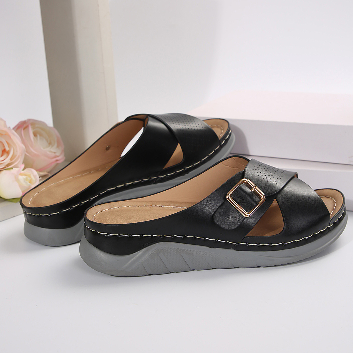 🔥Last Day 60% OFF - leather comfortable slippers