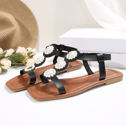 🔥Last Day 60% OFF - women's flat pearl sandals